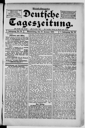 Deutsche Tageszeitung on Jan 18, 1900