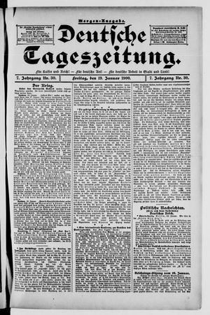 Deutsche Tageszeitung on Jan 19, 1900
