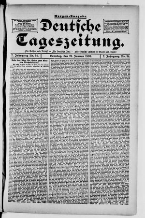 Deutsche Tageszeitung on Jan 21, 1900