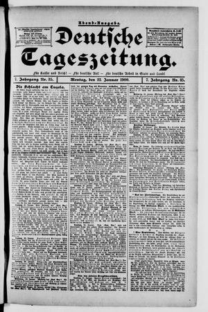 Deutsche Tageszeitung vom 22.01.1900