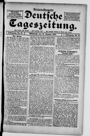 Deutsche Tageszeitung vom 24.01.1900