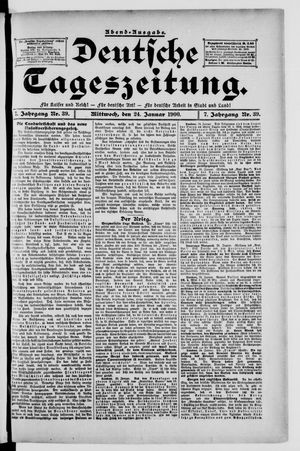 Deutsche Tageszeitung vom 24.01.1900