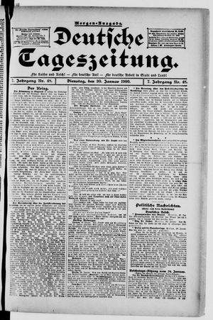 Deutsche Tageszeitung on Jan 30, 1900