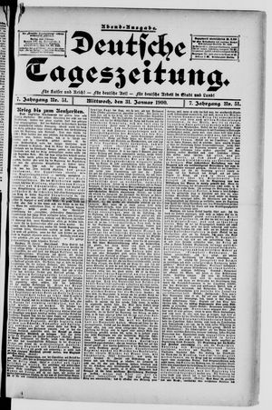 Deutsche Tageszeitung vom 31.01.1900