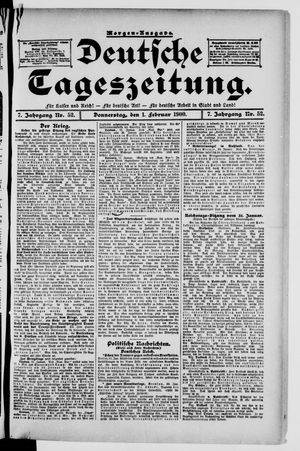 Deutsche Tageszeitung vom 01.02.1900