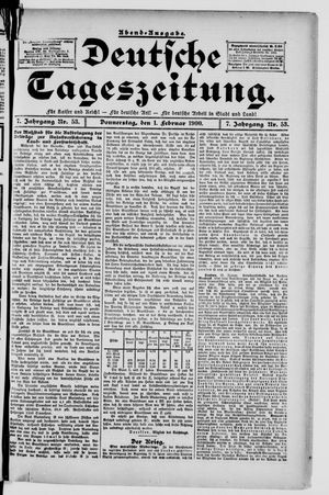 Deutsche Tageszeitung vom 01.02.1900