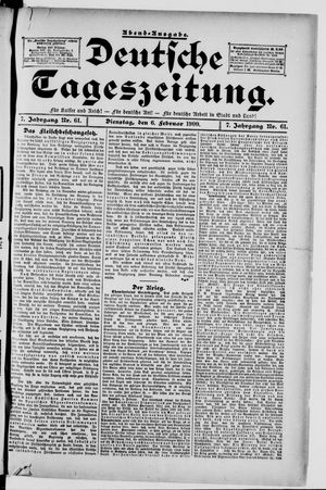 Deutsche Tageszeitung vom 06.02.1900