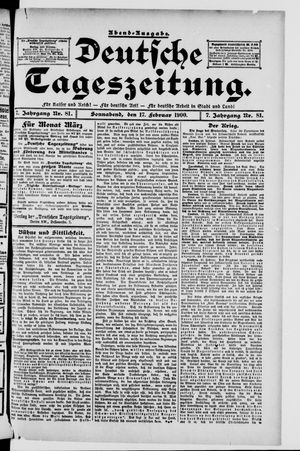 Deutsche Tageszeitung on Feb 17, 1900