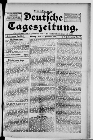 Deutsche Tageszeitung on Feb 23, 1900
