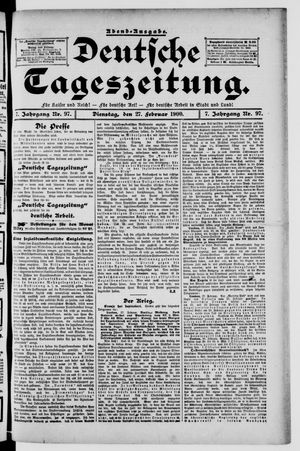 Deutsche Tageszeitung on Feb 27, 1900