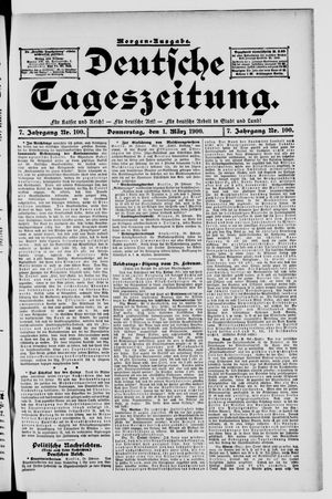 Deutsche Tageszeitung on Mar 1, 1900