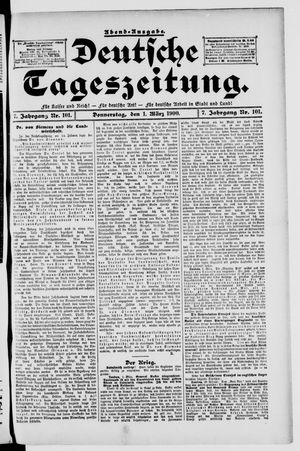 Deutsche Tageszeitung on Mar 1, 1900