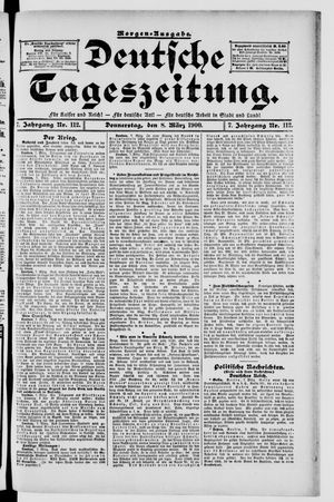 Deutsche Tageszeitung vom 08.03.1900