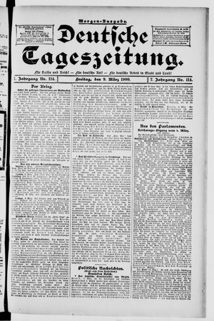 Deutsche Tageszeitung on Mar 9, 1900