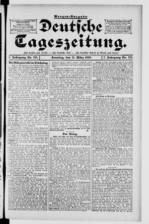 Deutsche Tageszeitung vom 11.03.1900
