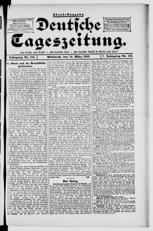 Deutsche Tageszeitung vom 14.03.1900