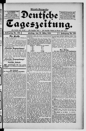 Deutsche Tageszeitung vom 23.03.1900