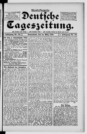 Deutsche Tageszeitung vom 24.03.1900