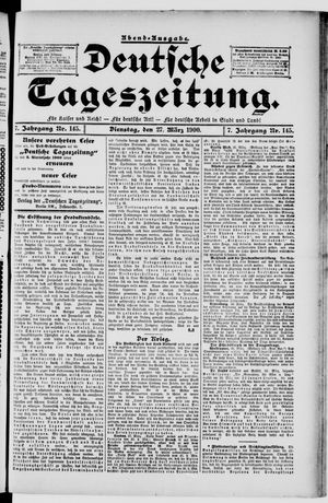 Deutsche Tageszeitung vom 27.03.1900