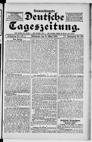 Deutsche Tageszeitung vom 28.03.1900