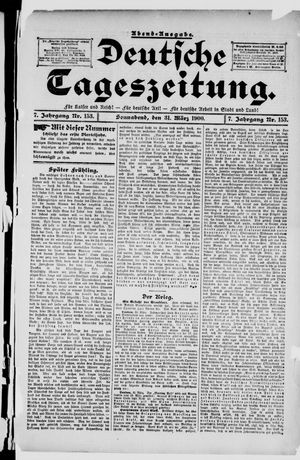 Deutsche Tageszeitung vom 31.03.1900