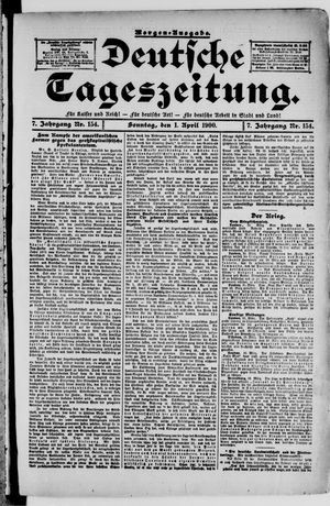 Deutsche Tageszeitung vom 01.04.1900
