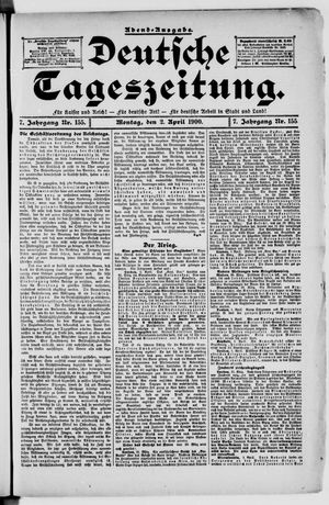 Deutsche Tageszeitung vom 02.04.1900