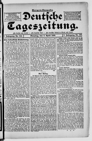 Deutsche Tageszeitung vom 03.04.1900