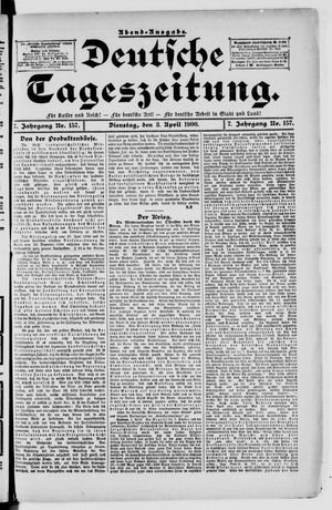 Deutsche Tageszeitung vom 03.04.1900