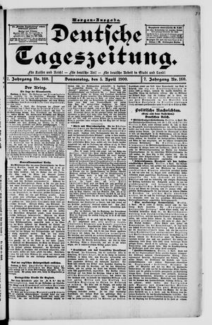 Deutsche Tageszeitung vom 05.04.1900