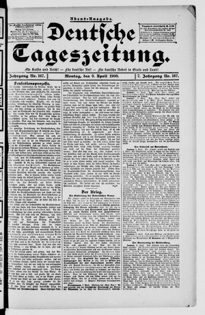 Deutsche Tageszeitung vom 09.04.1900