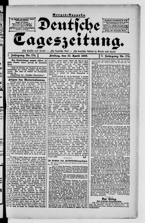 Deutsche Tageszeitung on Apr 13, 1900
