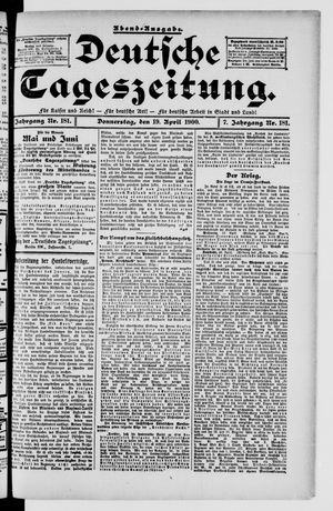 Deutsche Tageszeitung vom 19.04.1900