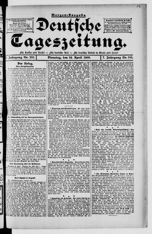Deutsche Tageszeitung on Apr 24, 1900