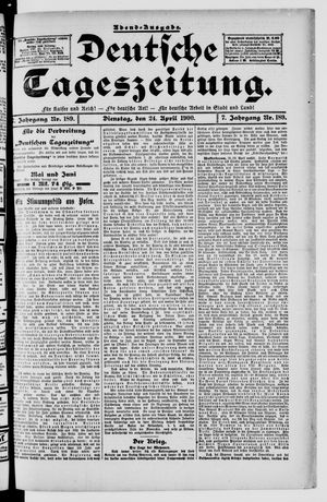 Deutsche Tageszeitung on Apr 24, 1900