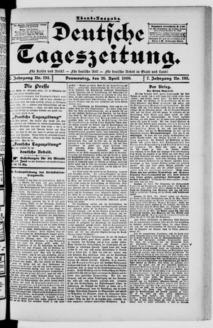 Deutsche Tageszeitung on Apr 26, 1900