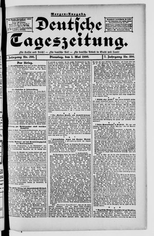 Deutsche Tageszeitung on May 1, 1900