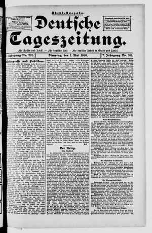 Deutsche Tageszeitung on May 1, 1900