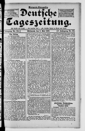 Deutsche Tageszeitung vom 09.05.1900