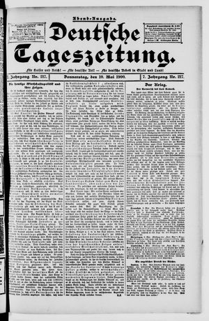 Deutsche Tageszeitung on May 10, 1900