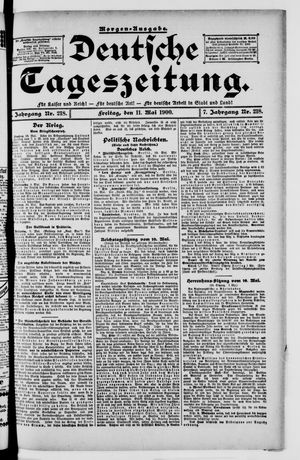 Deutsche Tageszeitung vom 11.05.1900