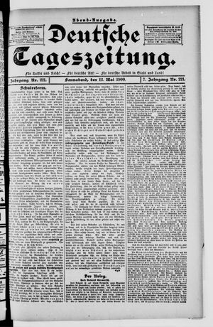 Deutsche Tageszeitung vom 12.05.1900