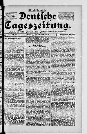 Deutsche Tageszeitung vom 14.05.1900