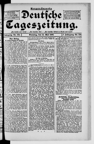 Deutsche Tageszeitung on May 15, 1900