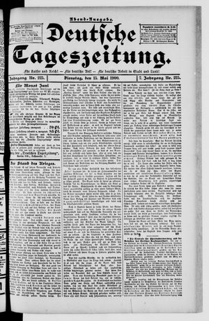 Deutsche Tageszeitung on May 15, 1900