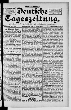 Deutsche Tageszeitung vom 17.05.1900