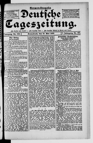 Deutsche Tageszeitung vom 19.05.1900