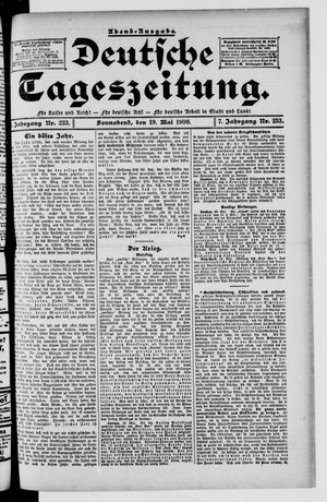Deutsche Tageszeitung vom 19.05.1900