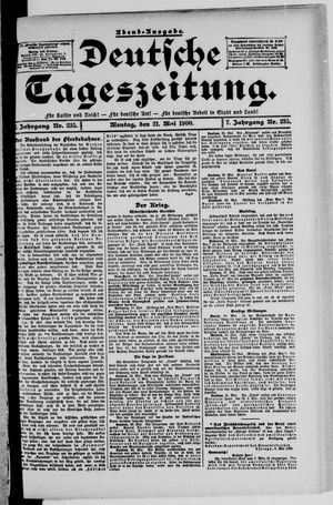 Deutsche Tageszeitung on May 21, 1900