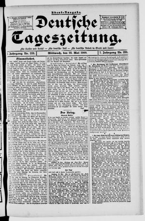 Deutsche Tageszeitung on May 23, 1900